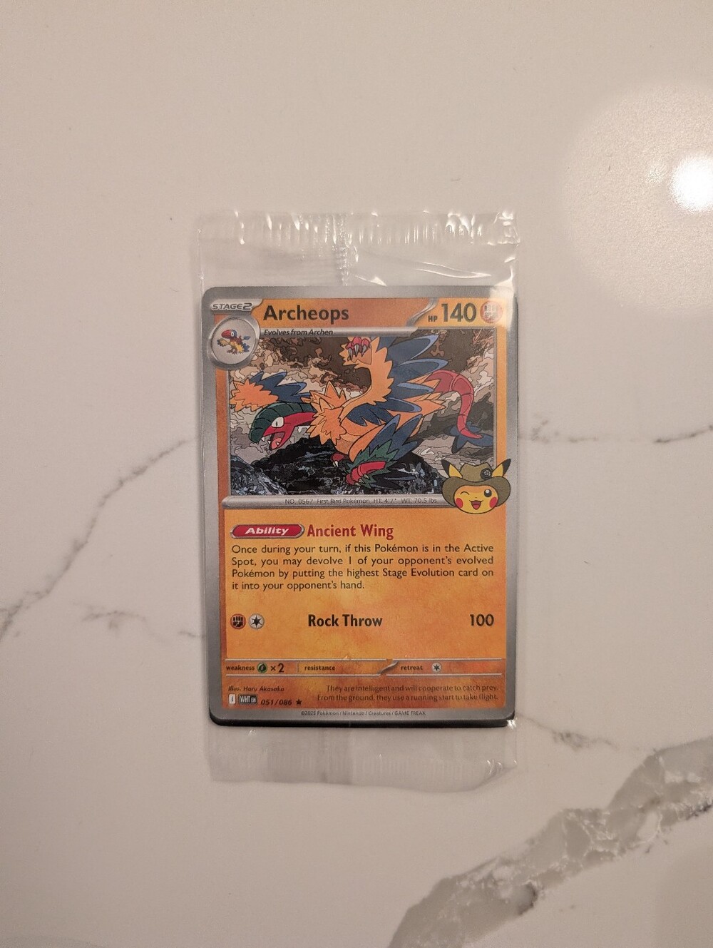 Archeops Pokémon Trading Card - Fossil Museum Exclusive